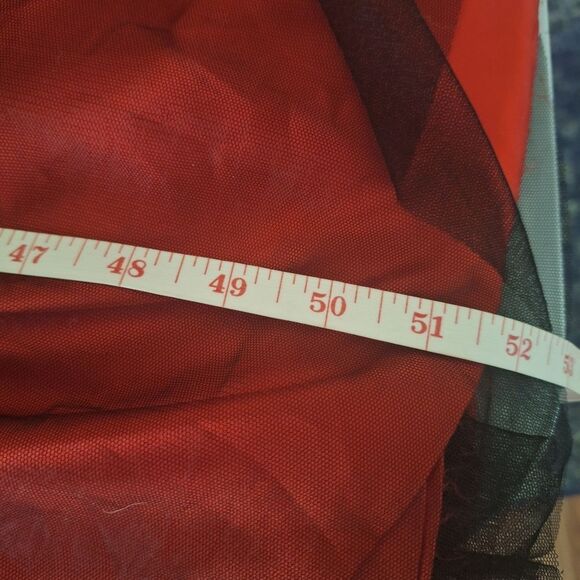 Whimsigoth Strapless Gown Corset Bridal Red & Black Lace Netting 20 / 22 - Picture 15 of 16